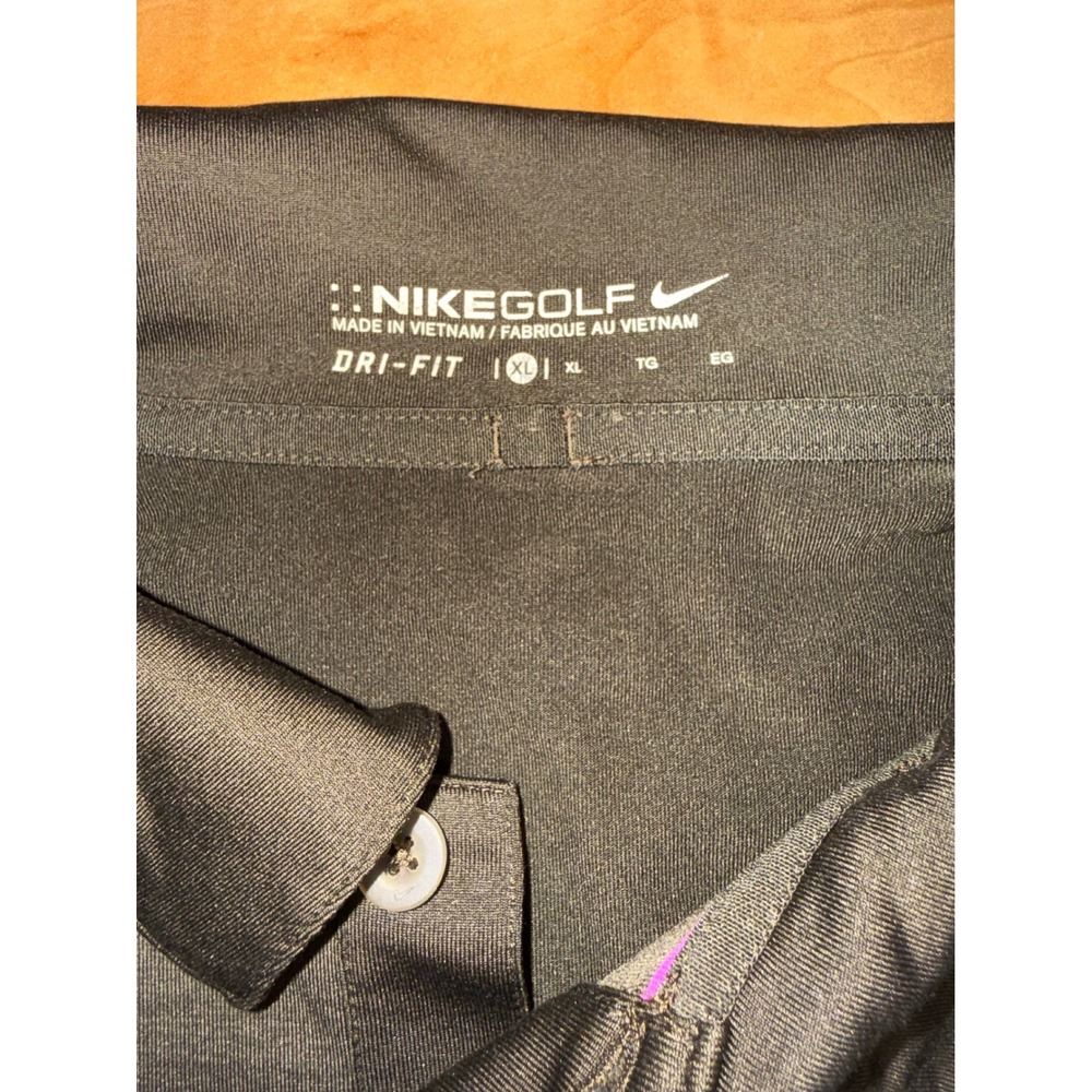 Nike Golf Dri-FIT Polo Shirt XL Mens Gray Striped Short Sleeve Performance Top - Picture 2 of 7